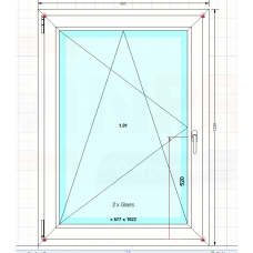 Okno Nowe Wintech 905x1250 białe.
